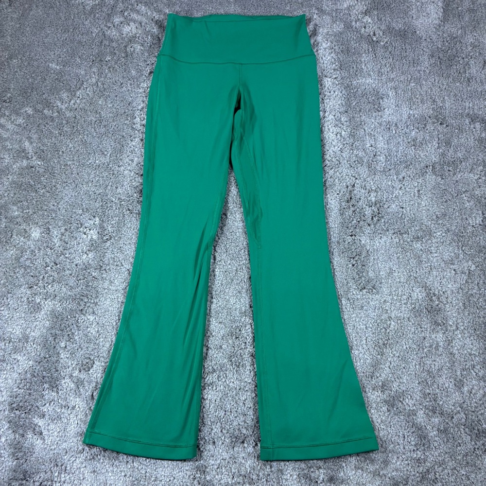 Lululemon Align High-Rise Mini-Flared Pants 6 Green Nulu LW5FCHS Yoga Leggings
